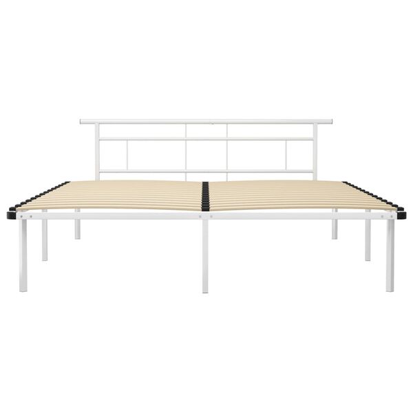 vidaXL Estructura de cama sin colch&oacute;n metal blanco 180x200 cm