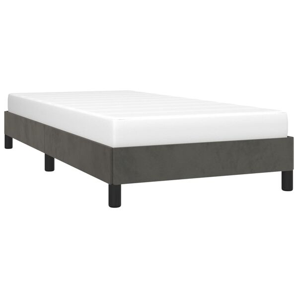 vidaXL Estructura de cama sin colch&oacute;n terciopelo gris oscuro 80x200 cm