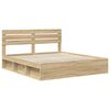 vidaXL Estructura de cama Sonoma 200 x 200 cm Madera de pino macizo