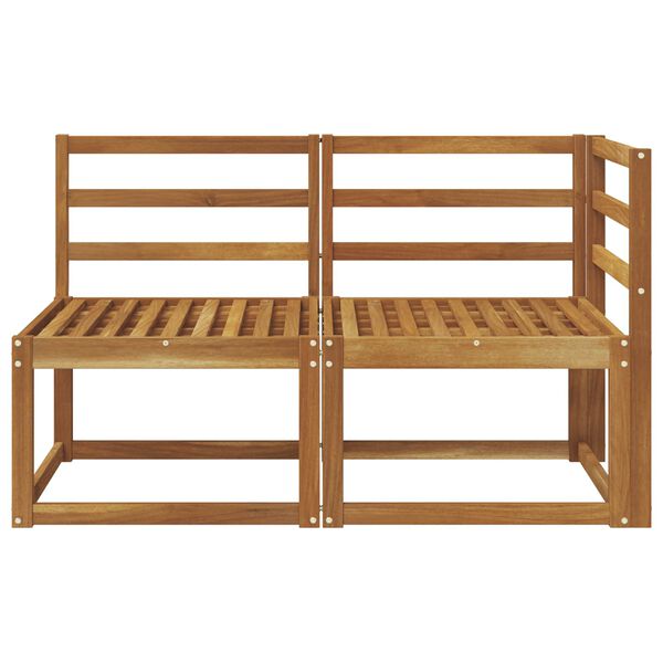 vidaXL Sof&aacute; de esquina y centro para exterior 2 Pieza Natural