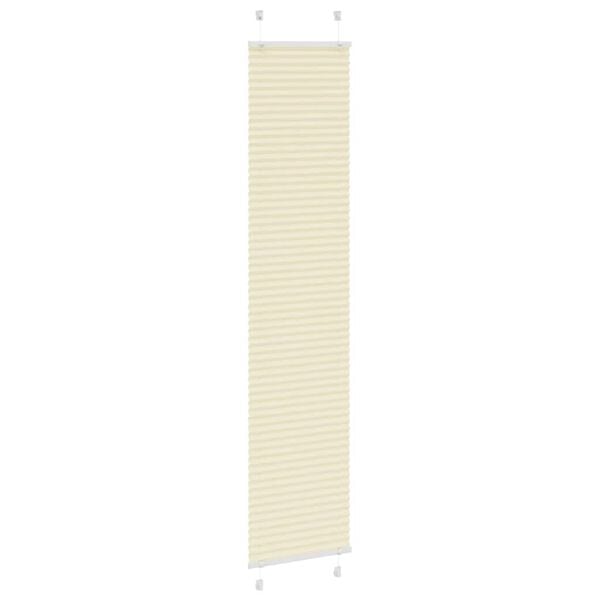 vidaXL Estor Plisado crema 50x200 cm Tela Ancho 49,4 cm Poli&eacute;ster
