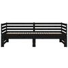vidaXL Sofá cama extraíble sin colchón negro 2x(90x190) cm
