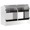 vidaXL Comedero para Conejos Plateado 64,5 x 25,5 x 45,5 cm 6 kg