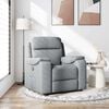 vidaXL Sill&oacute;n reclinable de tela gris claro