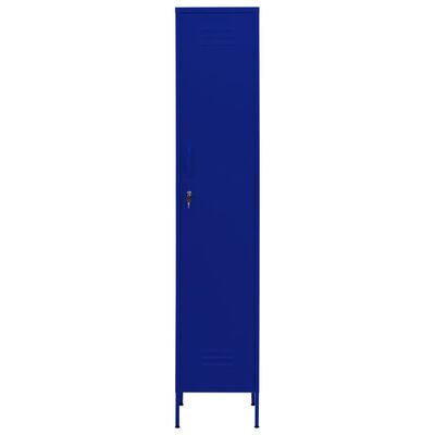 vidaXL Armario taquilla de acero azul marino 35x46x180 cm