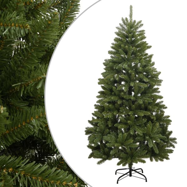 vidaXL &Aacute;rbol de Navidad artificial con bisagras y soporte verde 180 cm