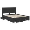 vidaXL Estructura de cama con cabecera Negro y Plata 150 x 200 cm