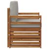 vidaXL Conjunto de sof&aacute;s de exterior Natural 75,5 x 63 x 73 cm