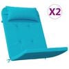 vidaXL Cojines de sillas 2 uds. Tela Oxford Tuquesa 58 x 77 x 4,5 cm