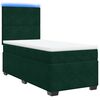vidaXL Cama box spring con colch&oacute;n terciopelo verde oscuro 90x190 cm