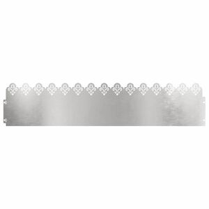 vidaXL Borduras para c&eacute;sped 10 pcs Plateado 103 x 0,05 x 22 cm