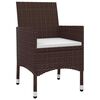 vidaXL Set comedor de jard&iacute;n 9 pzas y cojines rat&aacute;n sint&eacute;tico y vidrio
