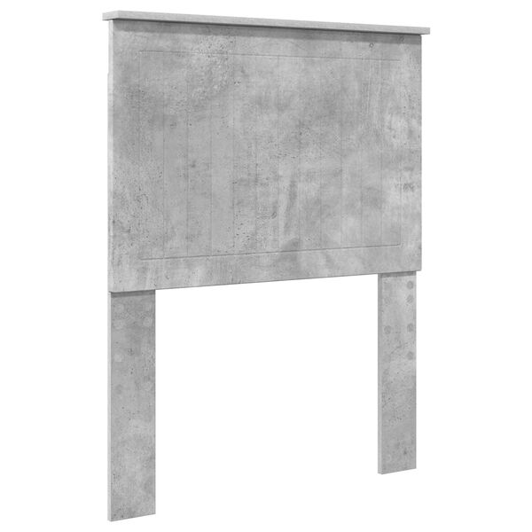 vidaXL Cabecero con cabecera Gris Concreto 75 cm Madera contrachapada