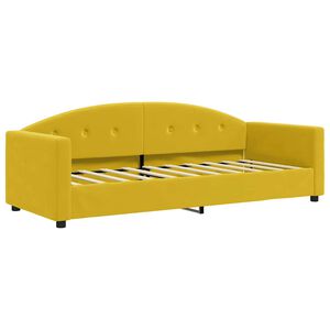 vidaXL Sof&aacute; cama sin colch&oacute;n terciopelo amarillo 80x200 cm