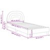 vidaXL Estructura de cama con cabecera Rosa 90 x 200 cm Terciopelo