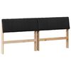 vidaXL Cabecero tapizado Negro 180 cm Madera de pino macizo