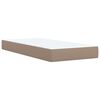 vidaXL Cama box spring con colch&oacute;n cuero sint&eacute;tico capuchino 100x200cm