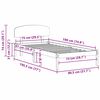 vidaXL Estructura de cama Natural 75 x 190 cm Madera de pino macizo