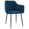vidaXL Sillas de comedor 2 unidades terciopelo azul