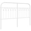 vidaXL Cabecero de repuesto de metal blanco 135 cm