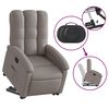 vidaXL Sill&oacute;n reclinable elevable tela gris taupe