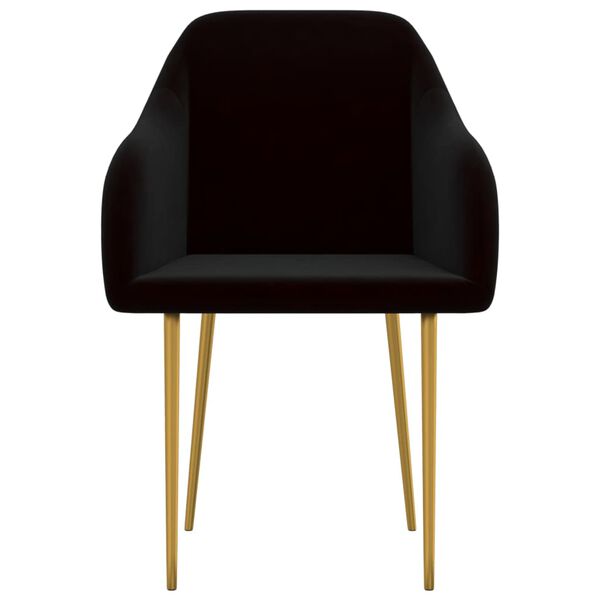 vidaXL Silla de comedor 6 unidades terciopelo negro