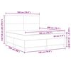 vidaXL Cama Box Spring LED Gris Oscuro y 180 x 200 cm Tela de Pana