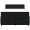 vidaXL Cama box spring con colch&oacute;n terciopelo negro 140x190 cm