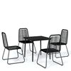 vidaXL Juego de comedor de jard&iacute;n 5 piezas negro