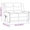 vidaXL Sillón de masaje reclinable de 2 plazas tela microfibra crema