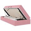 vidaXL Cama con almacenamiento y colch&oacute;n Rosa 90 x 190 cm Terciopelo