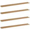 vidaXL Estante de pared con estante 4 pcs Marr&oacute;n 115 x 9 x 3 cm