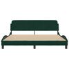 vidaXL Estructura de cama Dover terciopelo verde oscuro 180x200 cm