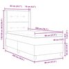 vidaXL Cama tipo Box Spring con colch&oacute;n Taup&eacute; 200 x 80 cm tela