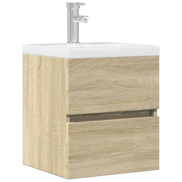 vidaXL Armario de lavabo madera ingenier&iacute;a roble Sonoma 41x38,5x45 cm