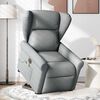 vidaXL Sillón de masaje eléctrico reclinable elevable tela gris claro