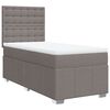 vidaXL Cama box spring con colch&oacute;n tela gris taupe 80x200 cm