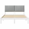 vidaXL Estructura de cama con cabecera Gris Claro 140 x 190 cm