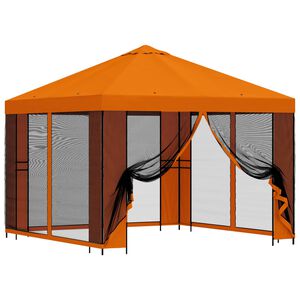 vidaXL Gazebo de jard&iacute;n con paredes laterales 3 x 3 m Naranja