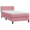 vidaXL Cama box spring con colch&oacute;n terciopelo rosa 90x210 cm