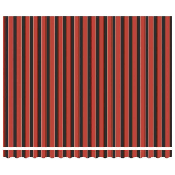 vidaXL Toldo Retr&aacute;ctil Naranja y Negro 400 x 300 cm Aluminio y Tela