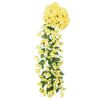 vidaXL Guirnaldas de flores de Navidad 3 uds amarillo 85 cm