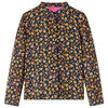 vidaXL Camisa infantil con cuello mao azul marino 104