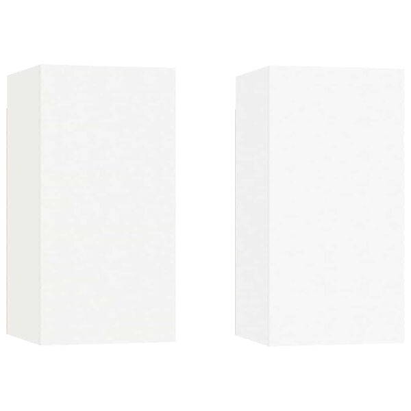 vidaXL Muebles para TV 2 uds madera contrachapada blanco 30,5x30x60 cm