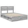 vidaXL Estructura de cama con cabecera Gris Sonoma 140 x 200 cm