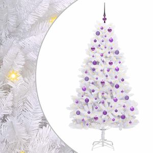 vidaXL &Aacute;rbol de Navidad artificial con ramas articuladas Blanco 180 cm