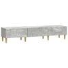 vidaXL Mueble de TV 147 x 34,5 x 30 cm Gris Hormig&oacute;n