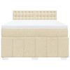 vidaXL Cama box spring con colch&oacute;n tela color crema 140x200 cm