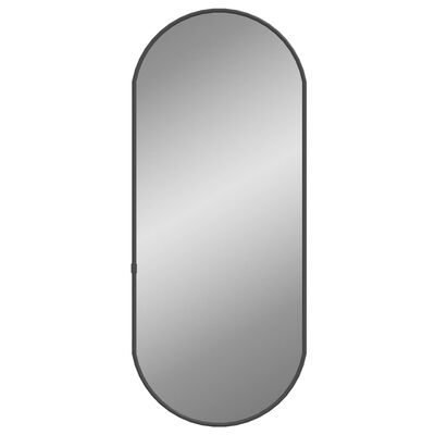 vidaXL Espejo de pared ovalado negro 60x25 cm