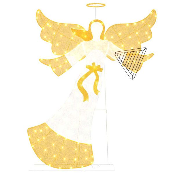 vidaXL Ángulo iluminado Cálido 116 x 29 x 158.5 cm Poliéster